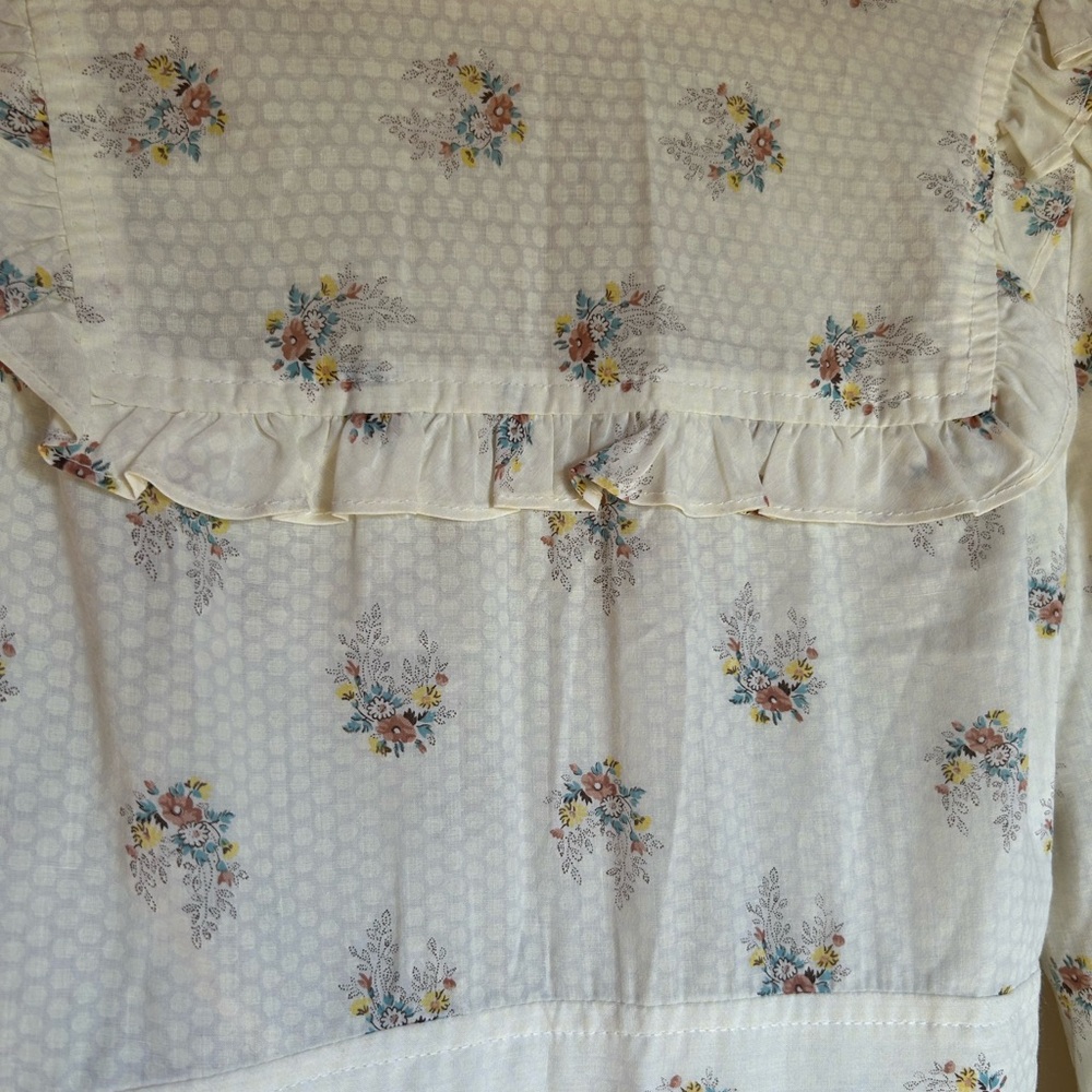 1950s Flower Bouquet Prairie Dress - Picture 3 of 4
